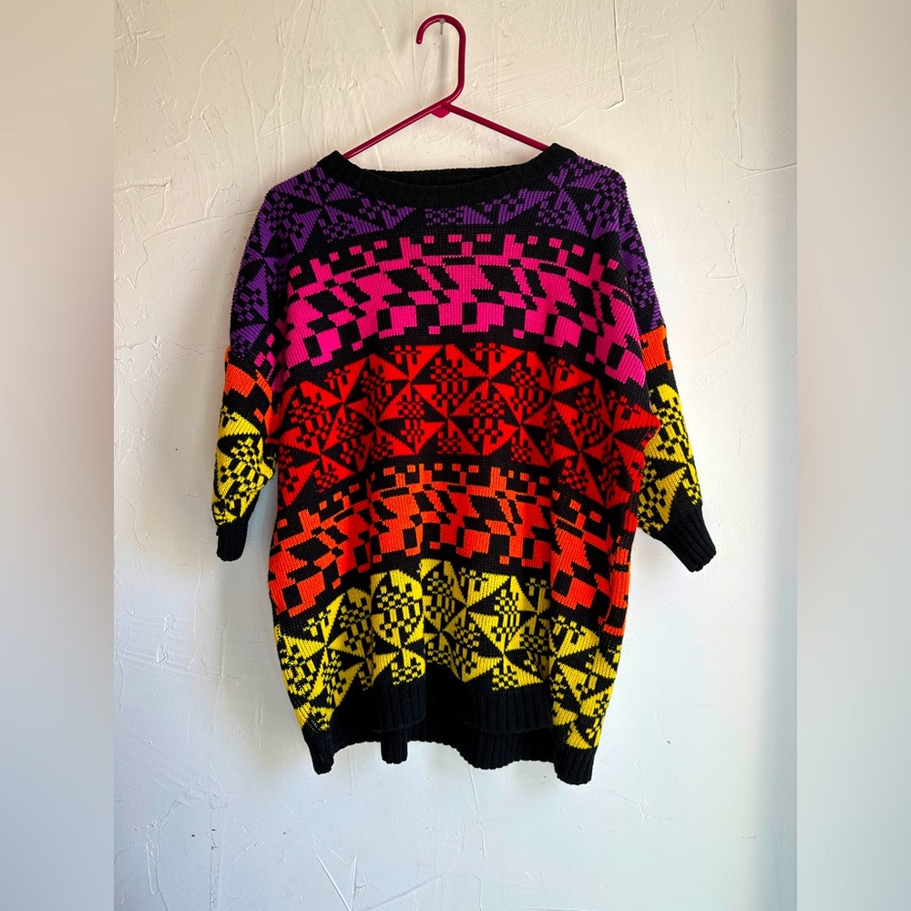Vintage express rainbow sweater